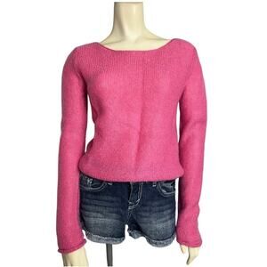 Gap Mohair Acrylic Pullover Sweater Pink Women's Size S Cozy Lounge Winter Knit